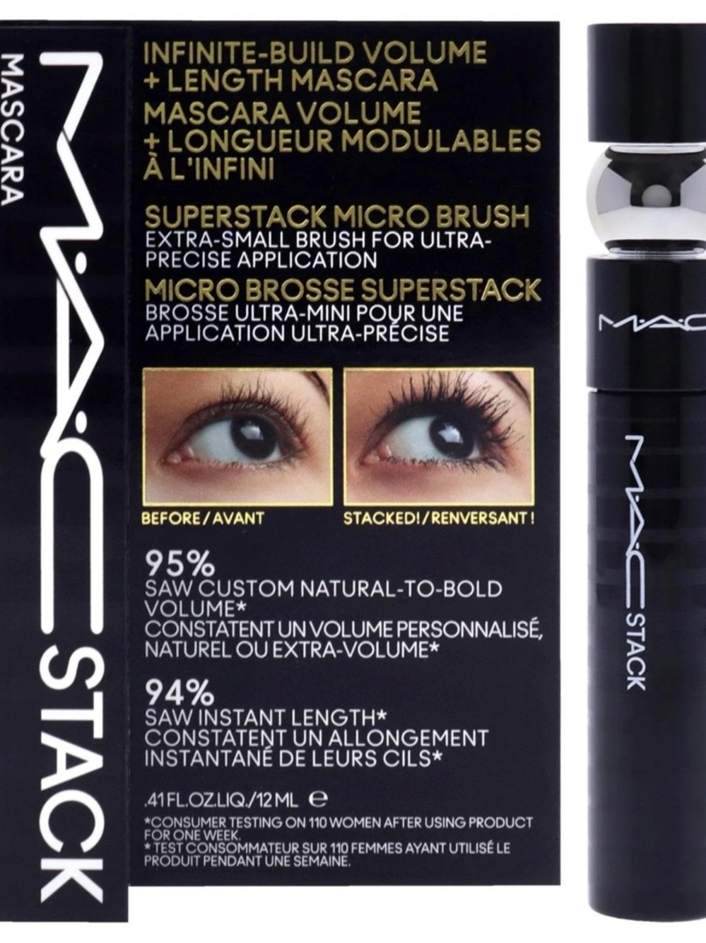MAC Stack Mascara Superstack Micro Brush Mascara - Full Size 12mL / 0.41 Oz.
